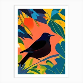 Blackbird Pop Matisse 2 Bird Art Print