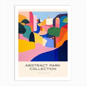 Abstract Park Collection Poster Montjuc Park Barcelona 2 Art Print