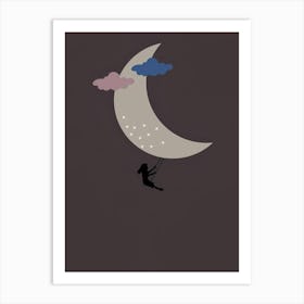 Moon And Moonlight Art Print