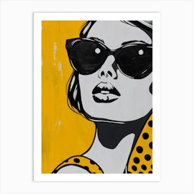 Woman In Sunglasses 17 Art Print