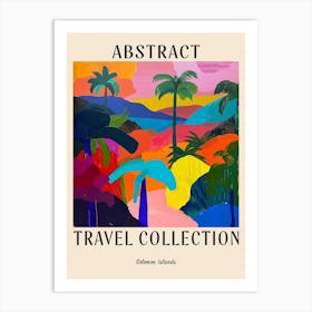Abstract Travel Collection Poster Solomon Islands 4 Art Print