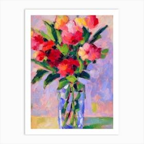 Freesia  Matisse Style Flower Art Print
