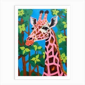 Maximalist Animal Painting Giraffe 1 Art Print