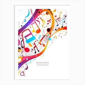 Music Background Vector 2 Art Print