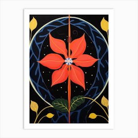 Gloriosa Lily 4 Hilma Af Klint Inspired Flower Illustration Art Print