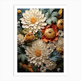 Paper Flowers 8 Art Print