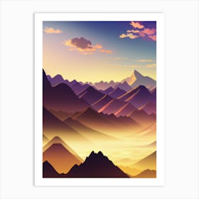 Abstract Mountain Landscape 5 Art Print