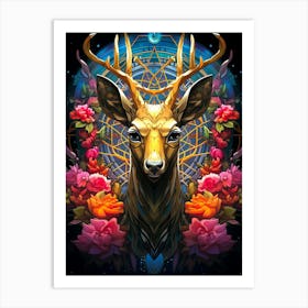 Deer Head Art Print