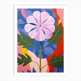 Phlox 3 Hilma Af Klint Inspired Pastel Flower Painting Art Print