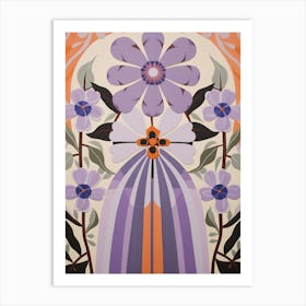 Flower Motif Painting Lilac Art Print