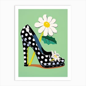 Floral Green Fantasia in Women's Shoes Art Print