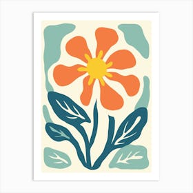 Orange Flower 1 Art Print