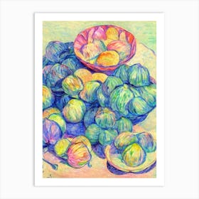 Water Chestnuts 2 Fauvist vegetable Art Print