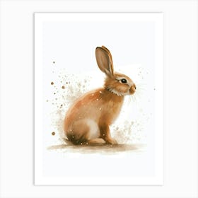 Argente Rabbit Nursery Illustration 1 Art Print