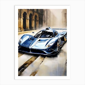 Race Car On A Track 3 Art Print
