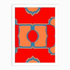 Abstract Red And Blue 6 Art Print