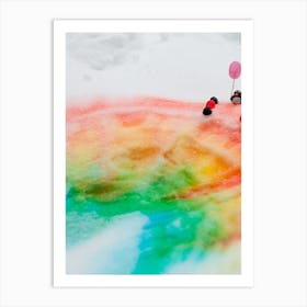 Rainbow Penguin, Abstract, Wall Art, Art, Kitchen, Living Room, Home, Interior Design, Wall Print Art Print