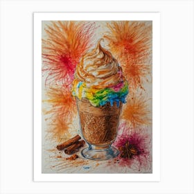 Rainbow Latte Art Print