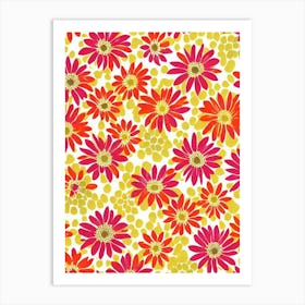 Osteospermum Floral Print Warm Tones 1 Flower Art Print