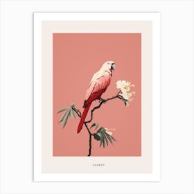 Minimalist Parrot 2 Bird Poster Art Print