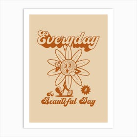 Retro Poster Funky Wall Art Retro Wall Decor Everyday Is A Beautiful Day Retro Groovy Print Vintage Art Retro Art Art Print