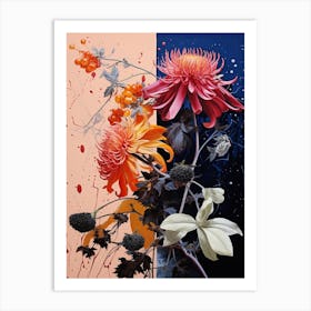 Surreal Florals Edelweiss 2 Flower Painting Art Print