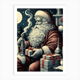 Santa Claus Style William Morris 5 Art Print