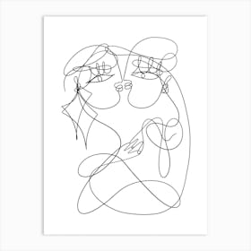 Lovers portrait Art Print