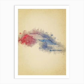 Cuba Flag Vintage Art Print