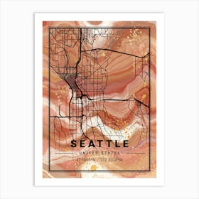 Seattle Map Art Print