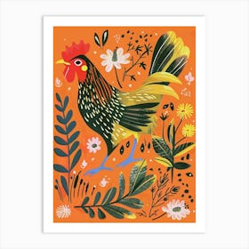 Spring Birds Rooster 3 Art Print