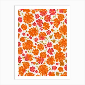 Yarrow Floral Print Warm Tones 1 Flower Art Print