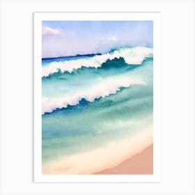 Currumbin Beach, Australia Watercolour Art Print