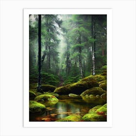 Mossy Forest 11 Art Print