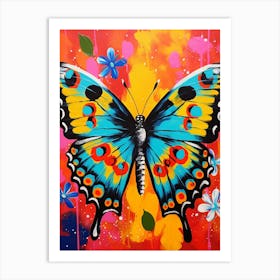Pop Art Peacock Butterfly 1 Art Print
