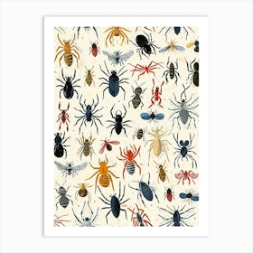 Colourful Insect Illustration Spider 14 Art Print