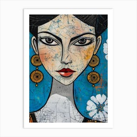 Portrait of a woman 1 Art Print