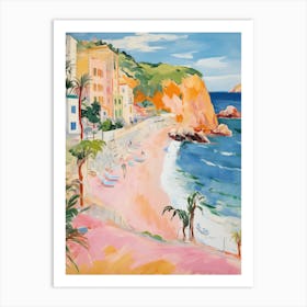 Cala Goloritz, Sardinia   Italy Beach Club Lido Watercolour 4 Art Print