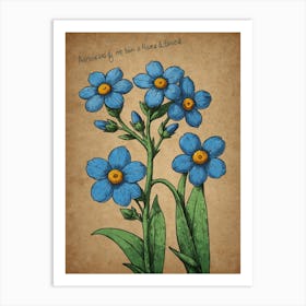 Forget Me Nots Art Print