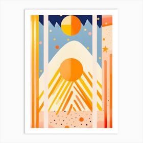 modern sun iv Art Print