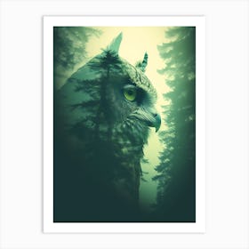 Owl In The Forest 1 Art Print