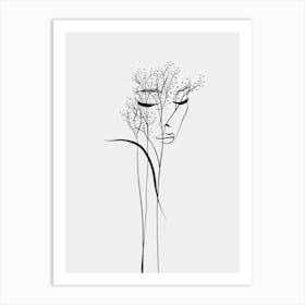 Surrealist Woman Face Art Print