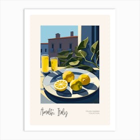 Amalfi, Italy Lemons 3 Italian Summer Collection Art Print