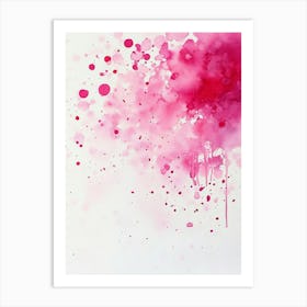 Abstract Flecks Of Pink Paint Scattered Throughout Art Print