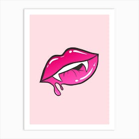 Pink Lips Art Print