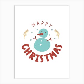 Living Room Cute Christmas Greetings 04 Art Print