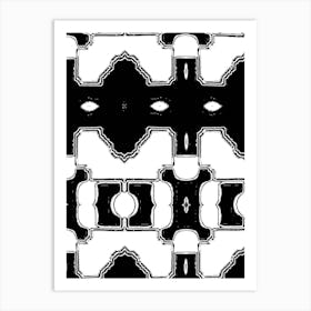 Abstract Black And White Pattern 9 Art Print