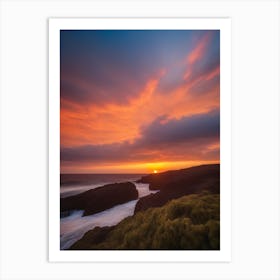 Sunset Over The Coast Art Print