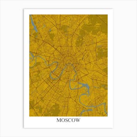 Moscow Yellow Blue Art Print
