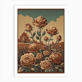 Roses Vintage Art Print